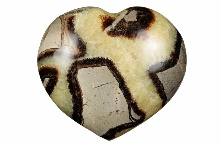 Polished Septarian Heart - Madagascar #205188